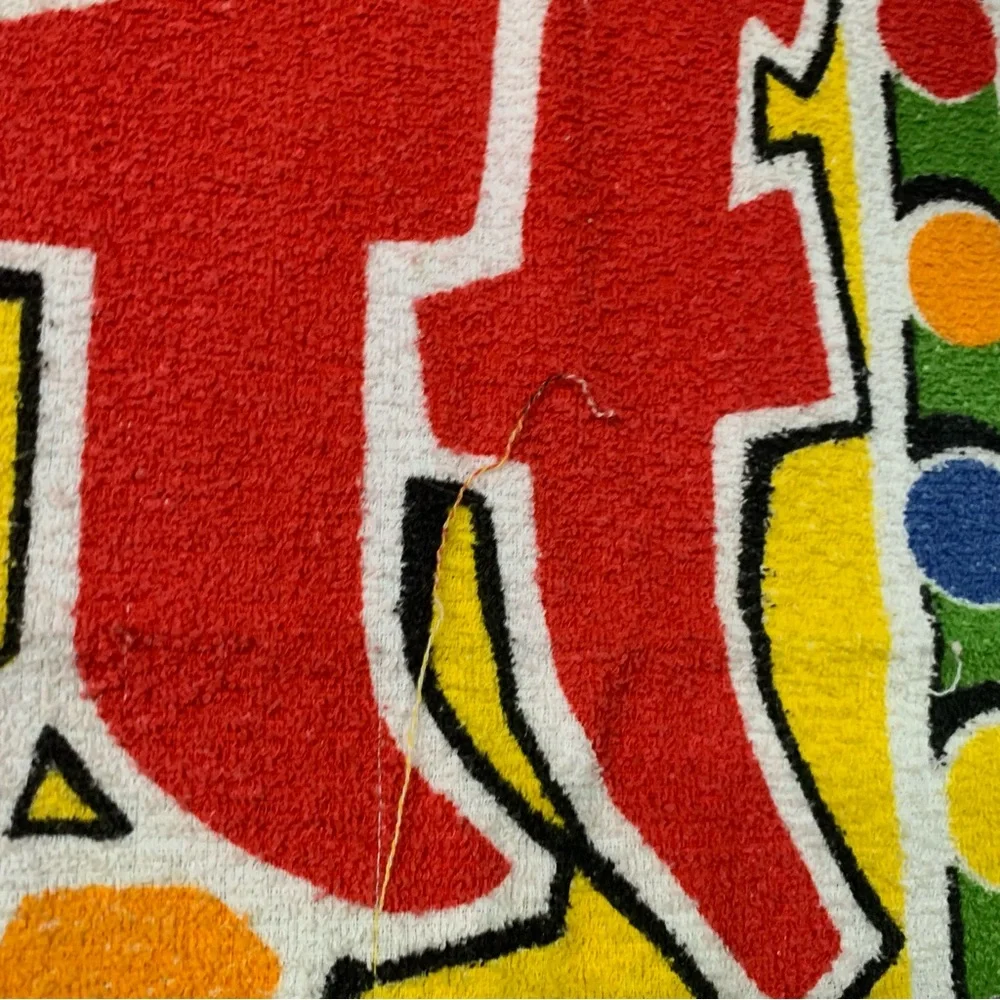 Vintage 80s Hot Stuff Terrycloth Beach Towel